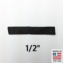 1/2" MIL-SPEC Tubular Nylon Webbing, Black