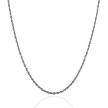 10k White Gold Solid Diamond Cut Rope Chain 1.5mm