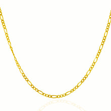 10k Yellow Gold Solid Figaro Chain 1.9mm