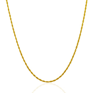 10k Yellow Gold Solid Diamond Cut Rope Chain 1.5mm