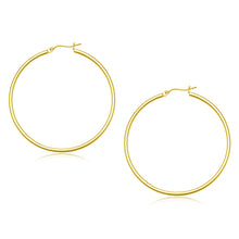 10k Yellow Gold Polished Hoop Earrings (45 mm)