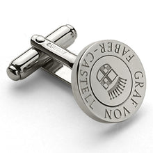 Graf von Faber-Castell, Manschettenknopf, rund, platiniert