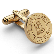 Graf von Faber-Castell, Manschettenknopf, rund, vergoldet
